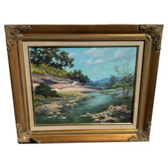 Texas Artist Bernice Brown 16" x 20" Oil on Canvas Texas Hill Country Paintinhg