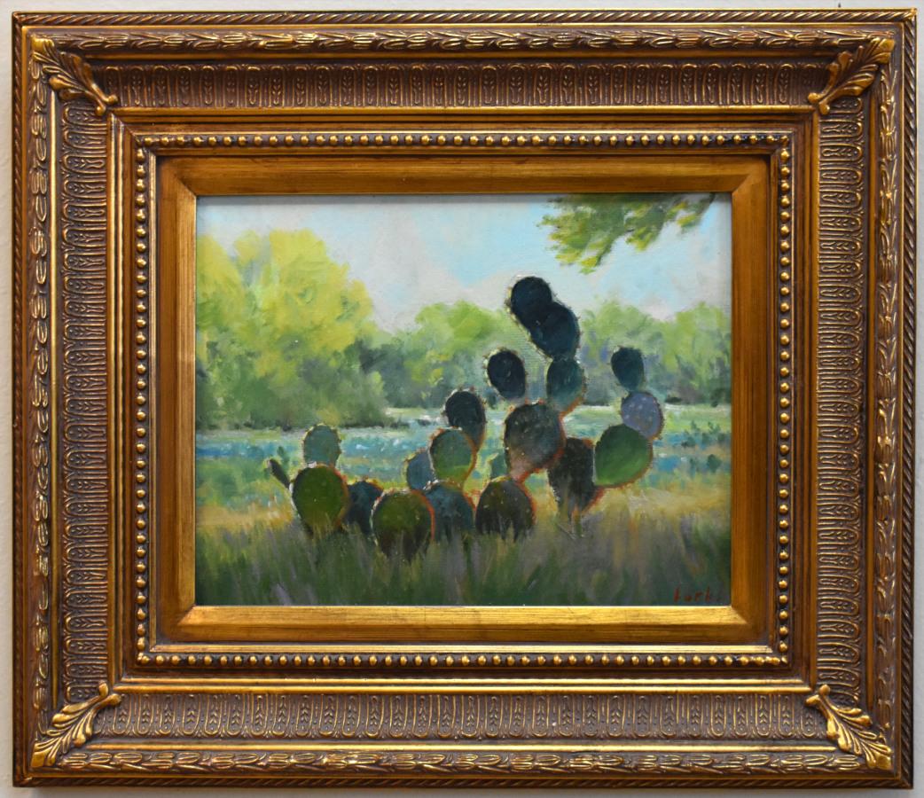Landscape Painting di Texas Artist - "The Guardian"  Paesaggio del Texas