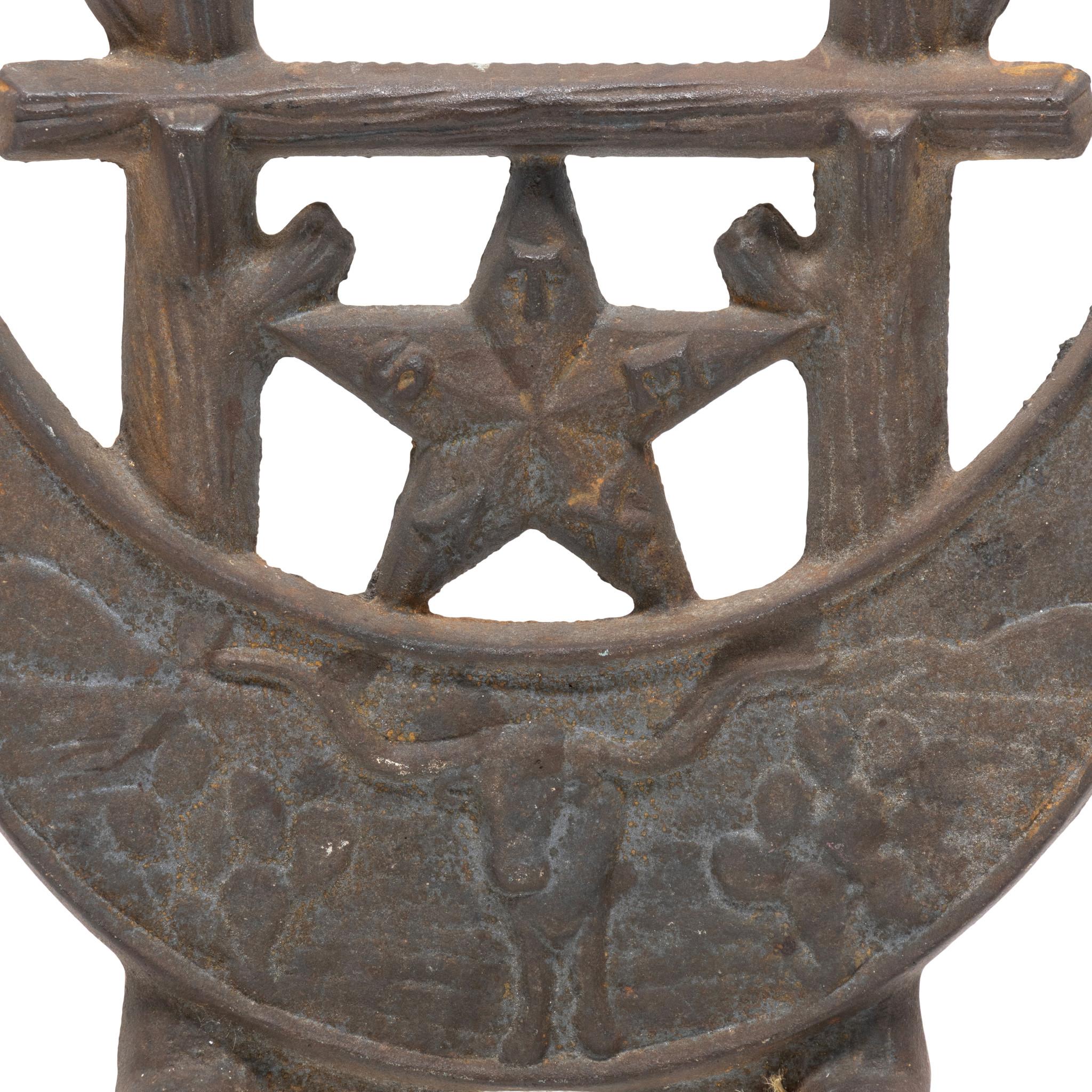 Americano Raschietto per stivali in ferro del centenario del Texas in vendita