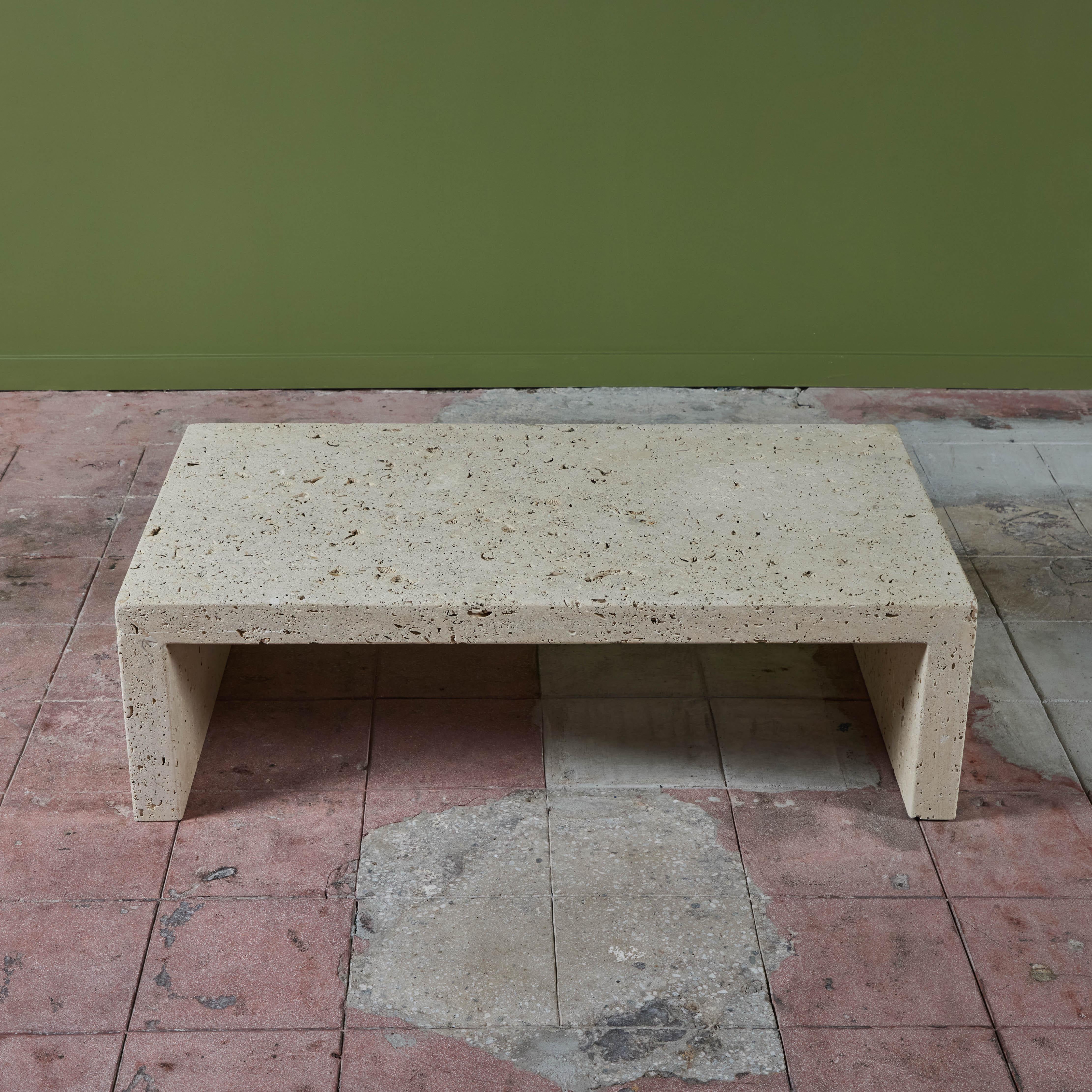 Texas Cordova Shellstone Coffee Table In Excellent Condition For Sale In Los Angeles, CA