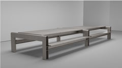 Mesa de comedor Texas de aluminio pulido y encerado por Jonathan Nesci