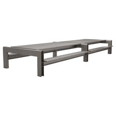 Texas Dining Table in Bead-blaster and waxed Aluminum by Jonathan Nesci