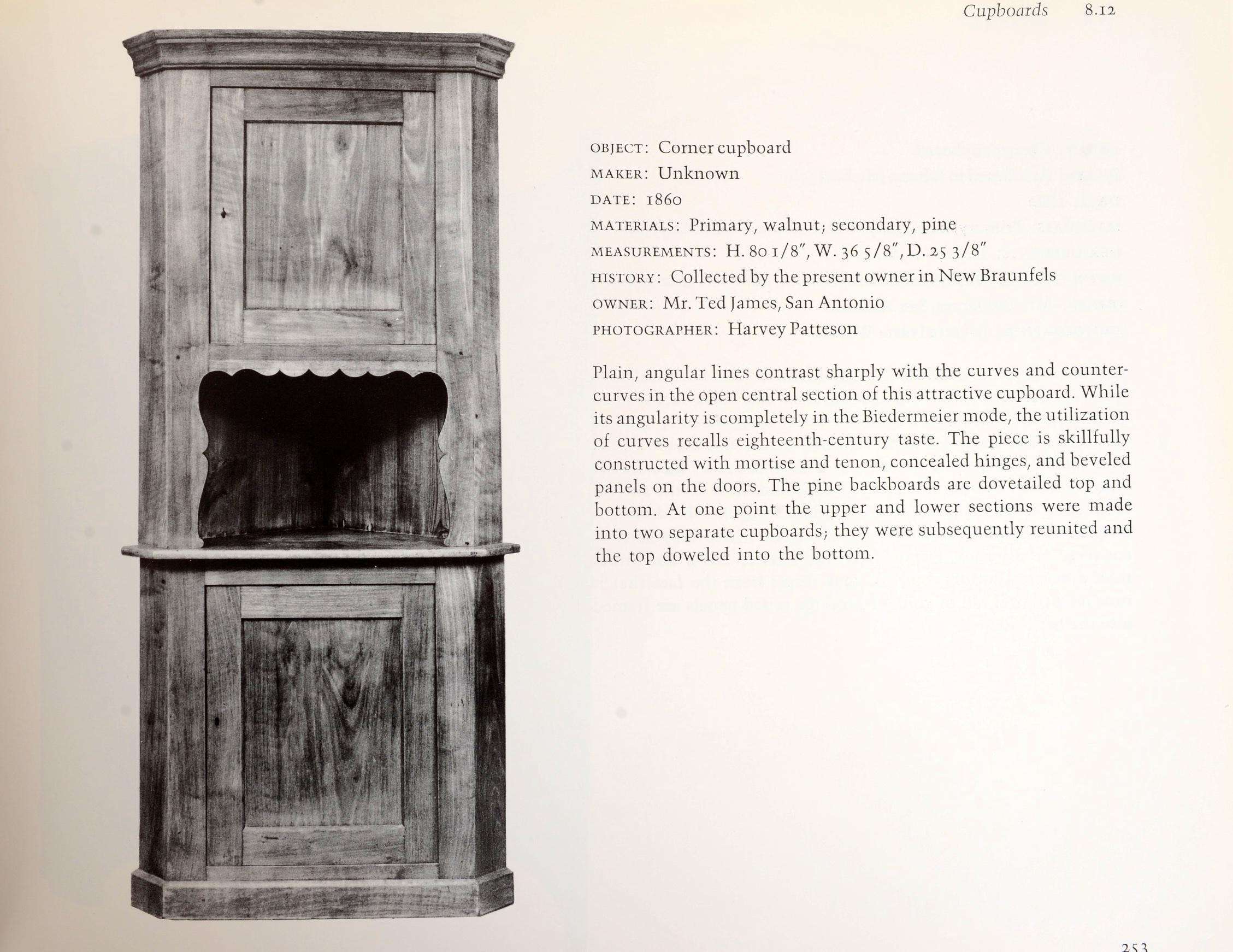 Texas Furniture: The Cabinetmakers & Their Work, 1840-1880, First Edition For Sale 7