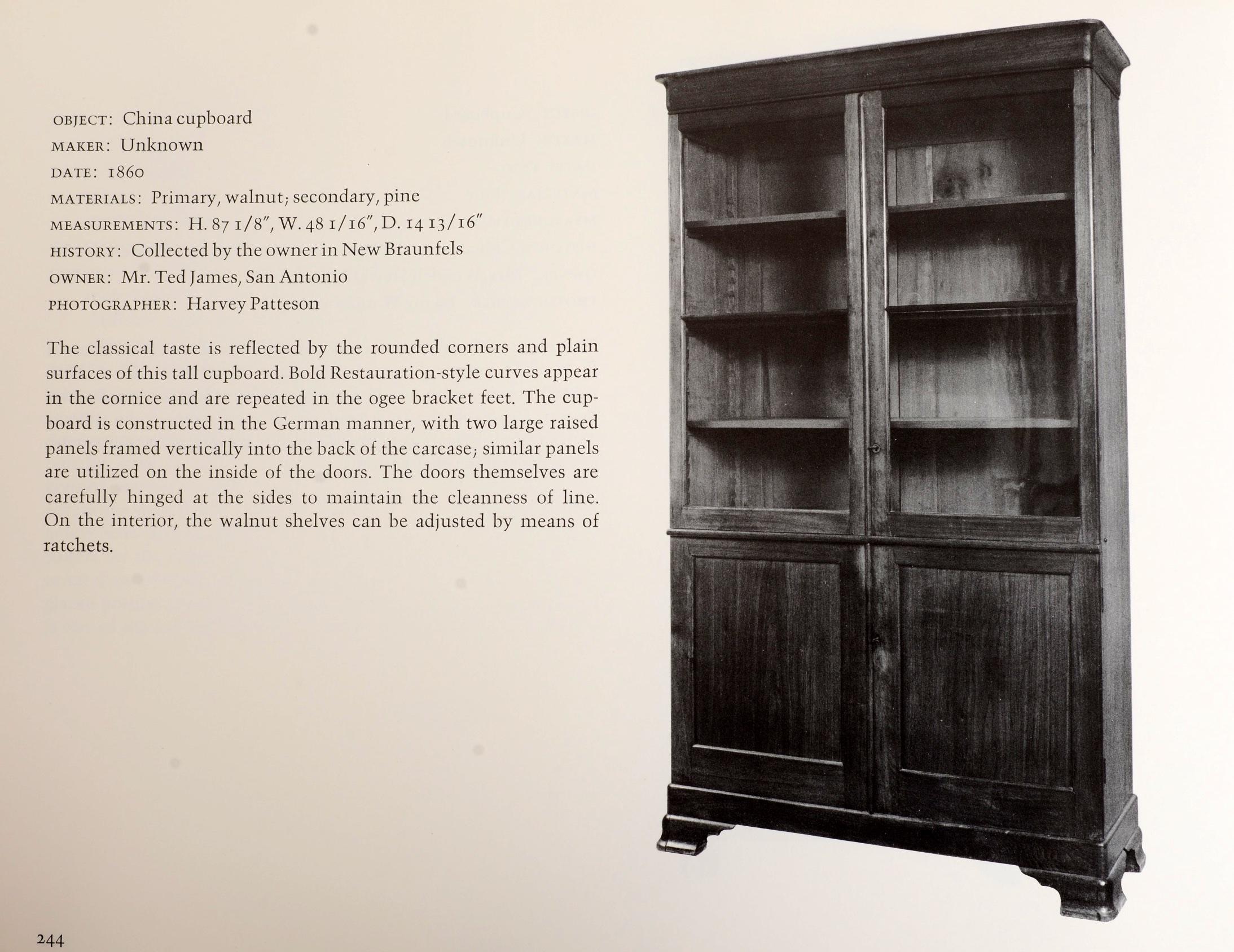 Texas Furniture: The Cabinetmakers & Their Work, 1840-1880, First Edition For Sale 8