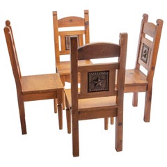 Texas Hold 'em Table with Copper Embossed Lone Star Chairs