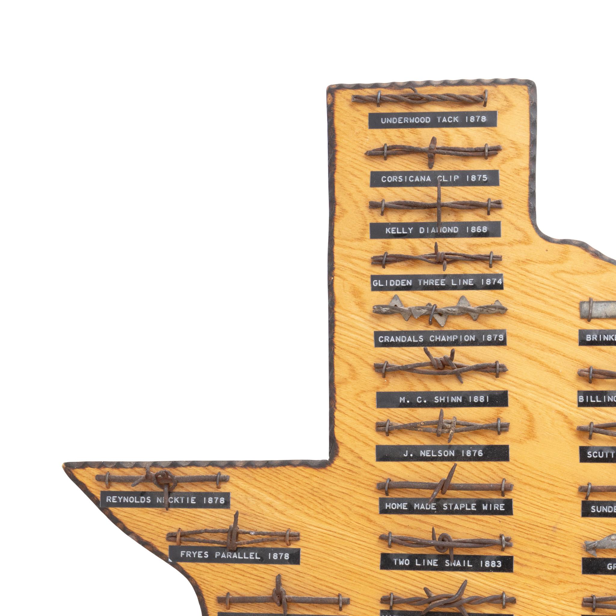 20ième siècle Présentoir en fil barbelé en forme de Texas en vente