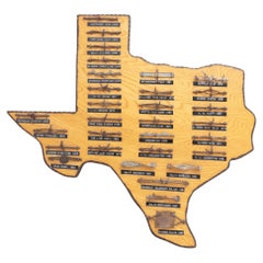 Présentoir en fil barbelé en forme de Texas