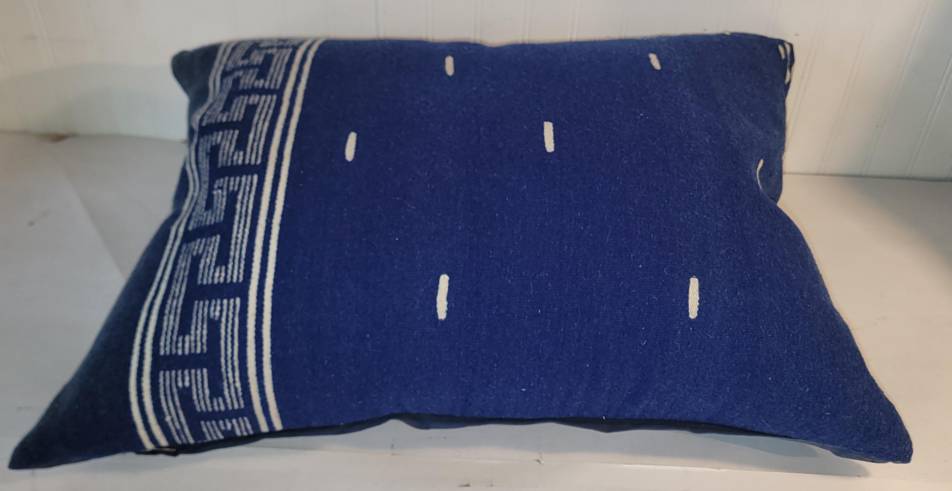Adirondack Texcoco Blue Pillow For Sale