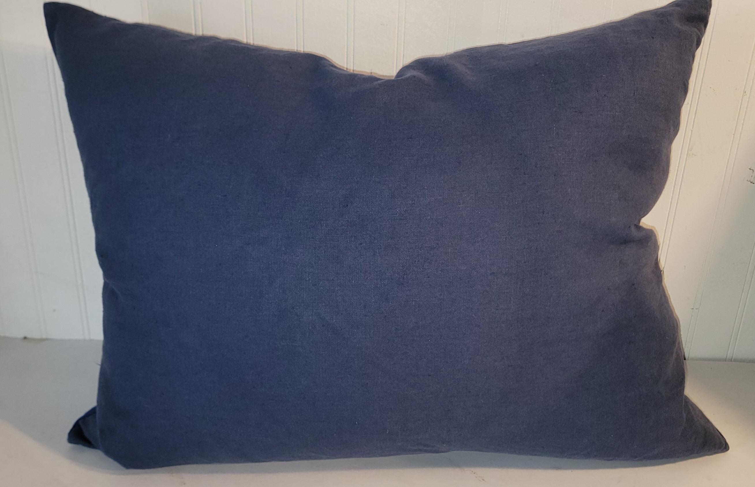 American Texcoco Blue Pillow For Sale