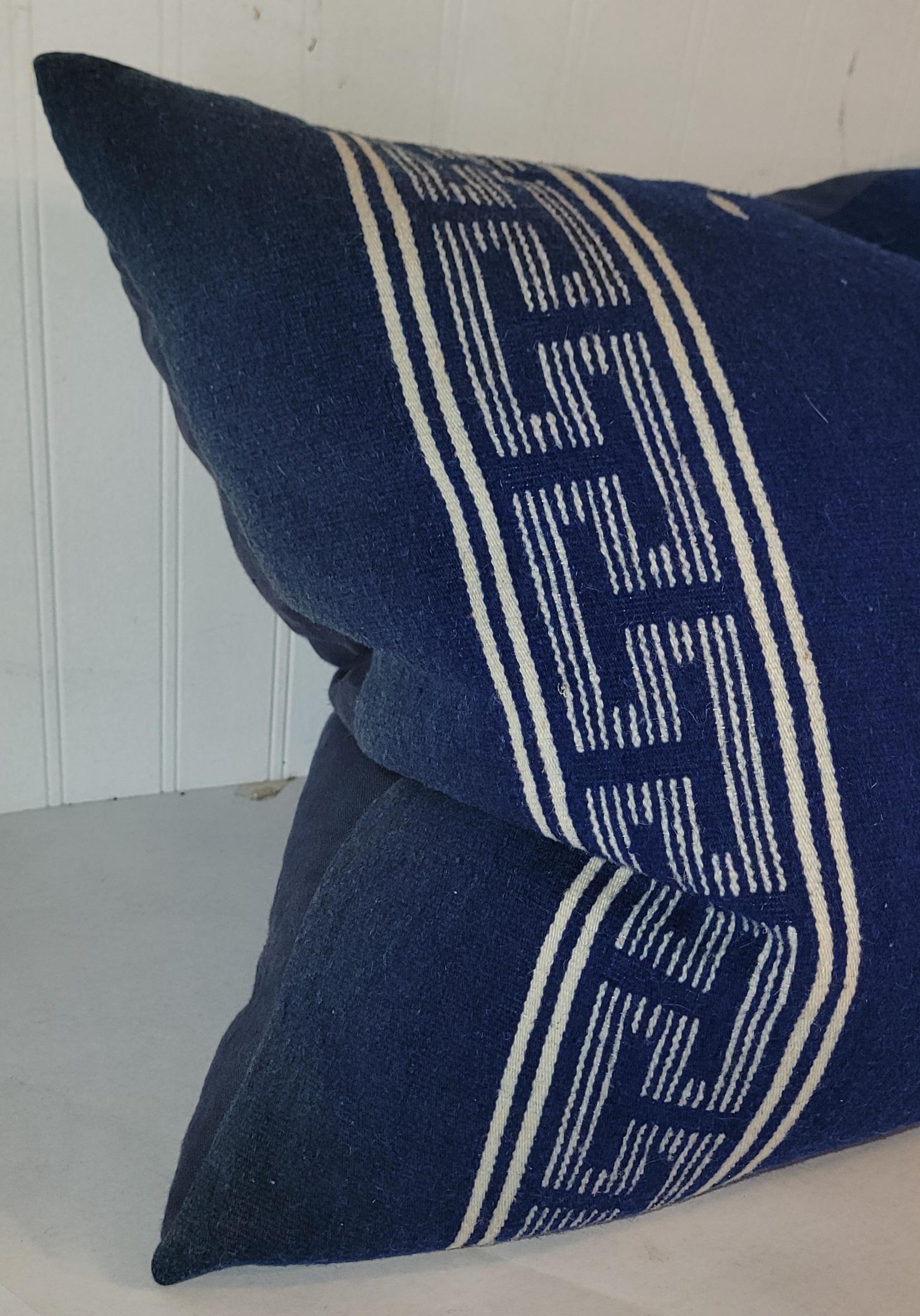 Texcoco Blue Pillow In Good Condition For Sale In Los Angeles, CA
