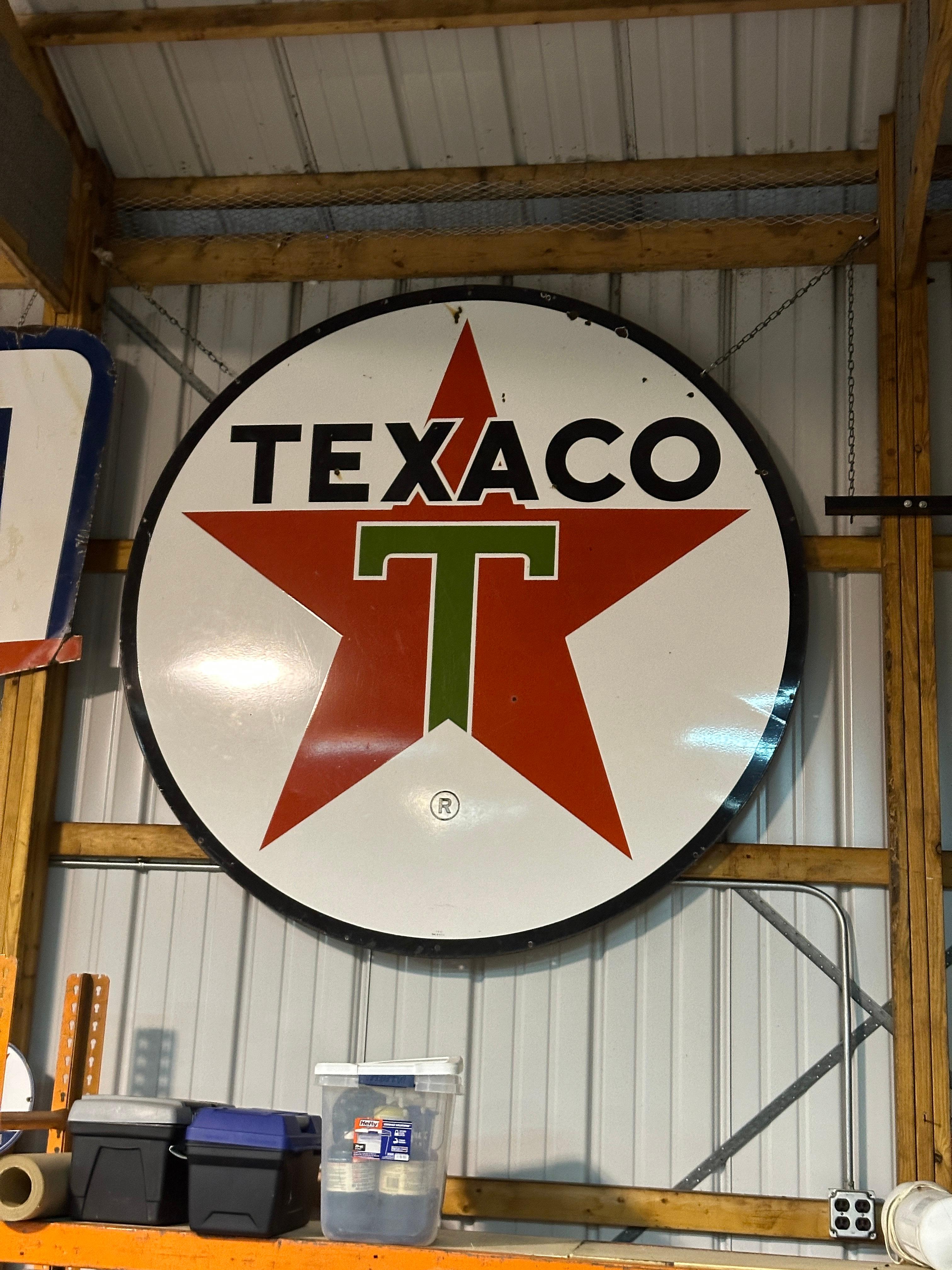 Américain Enseigne émaillée Texico en vente