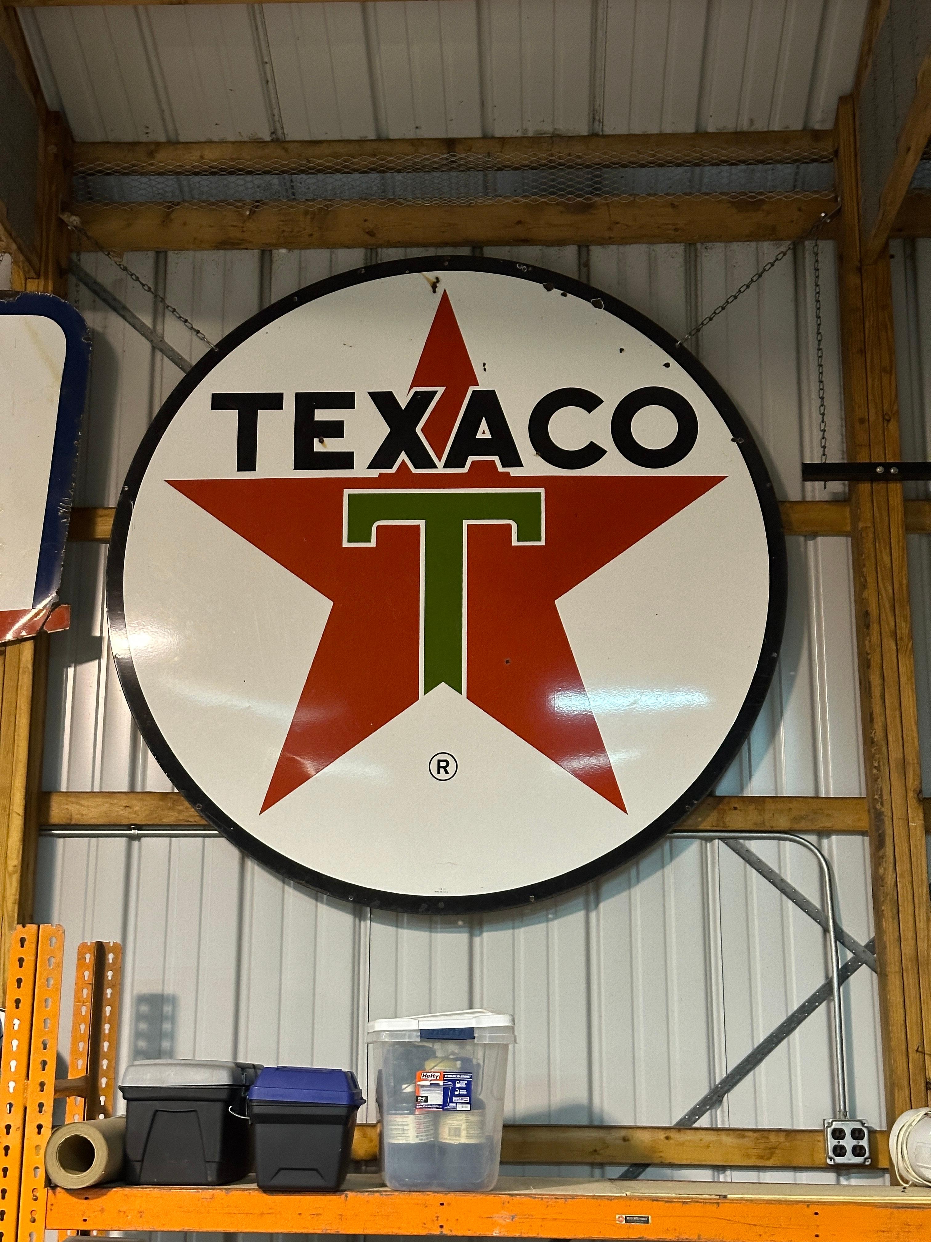 20ième siècle Enseigne émaillée Texico en vente