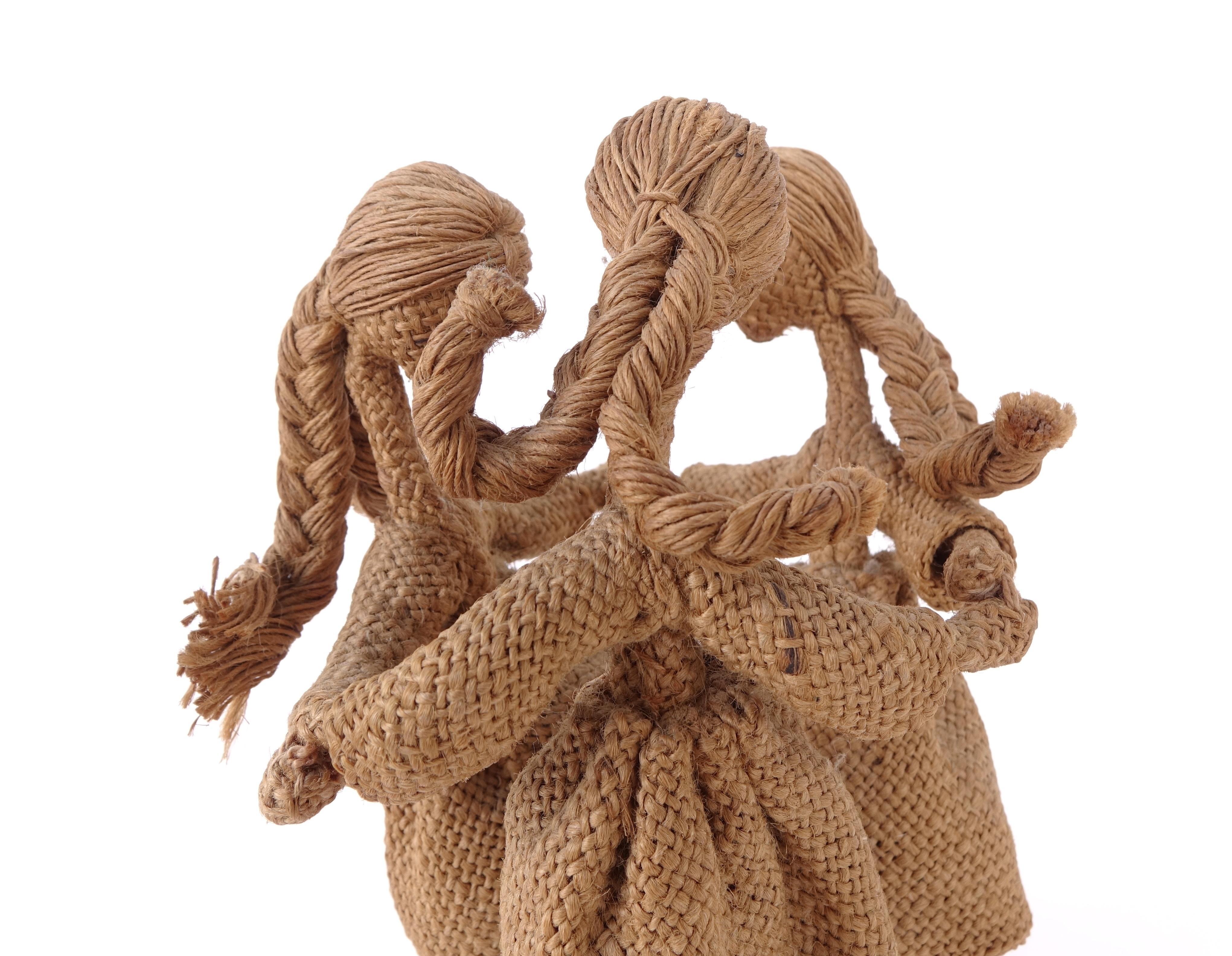 Textile Art Sculpture by Maria Lai, Round Dance with Three Female Figures, Sardi 5