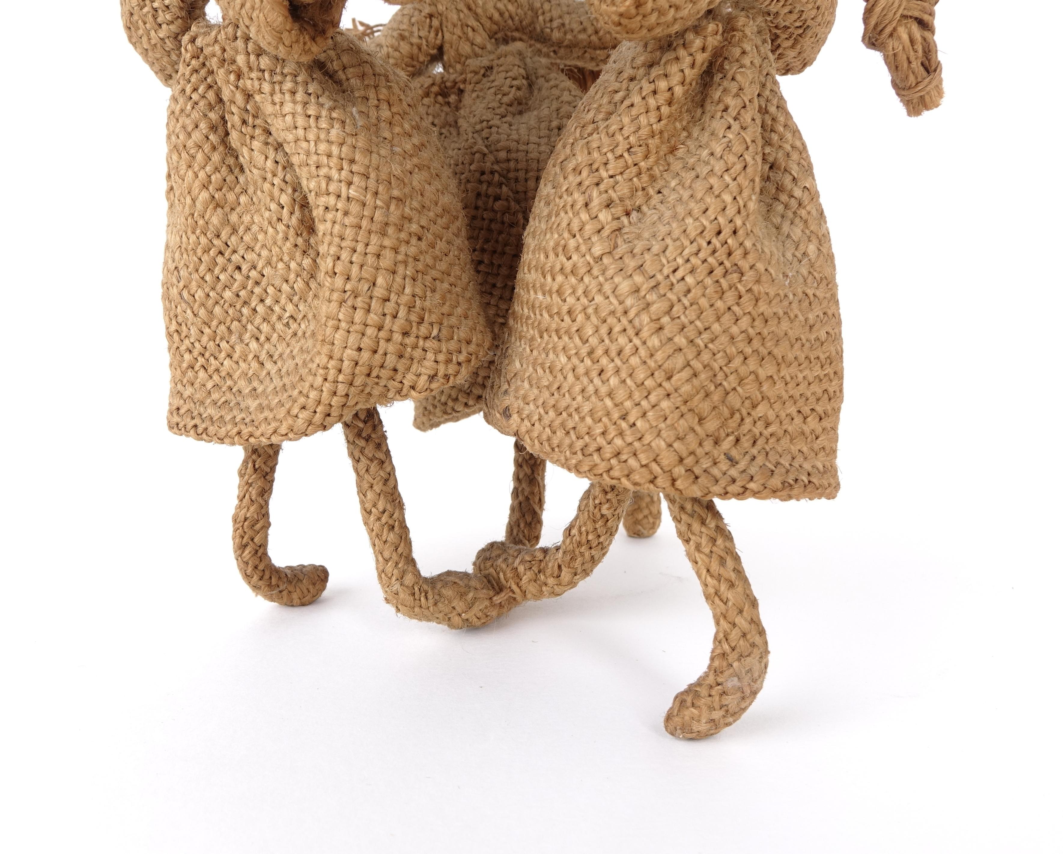 Textile Art Sculpture by Maria Lai, Round Dance with Three Female Figures, Sardi 10
