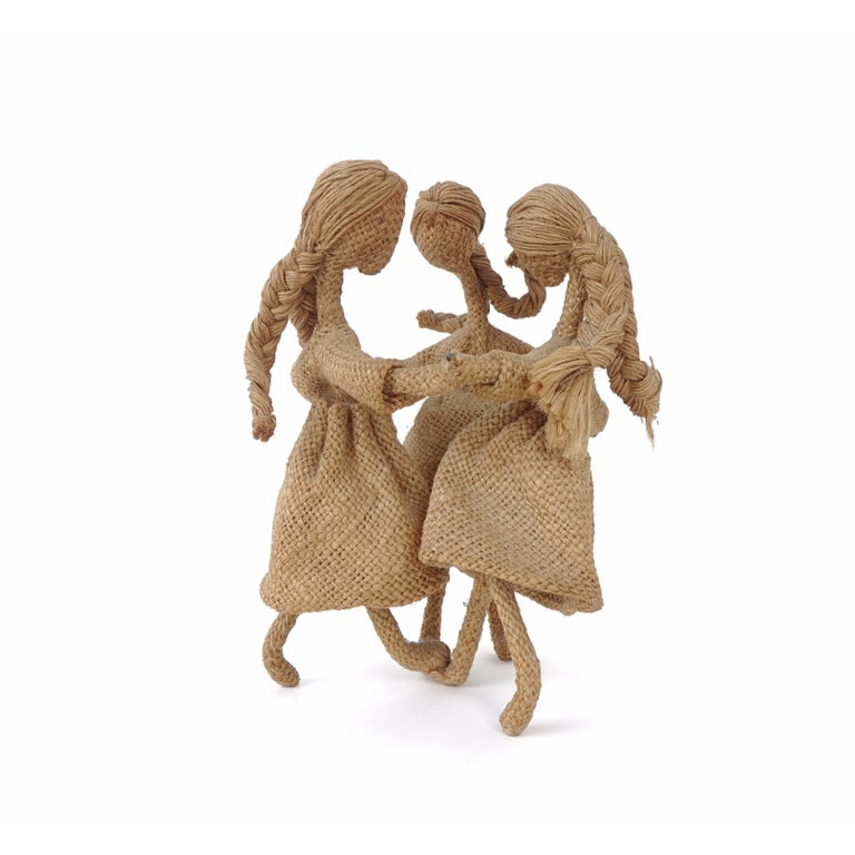 Textile Art Sculpture by Maria Lai, Round Dance with Three Female Figures,  Sardi at 1stDibs