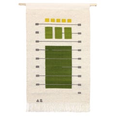 Used Textile Poster, Contemporary Handwoven Tapestry by Andrew Boos