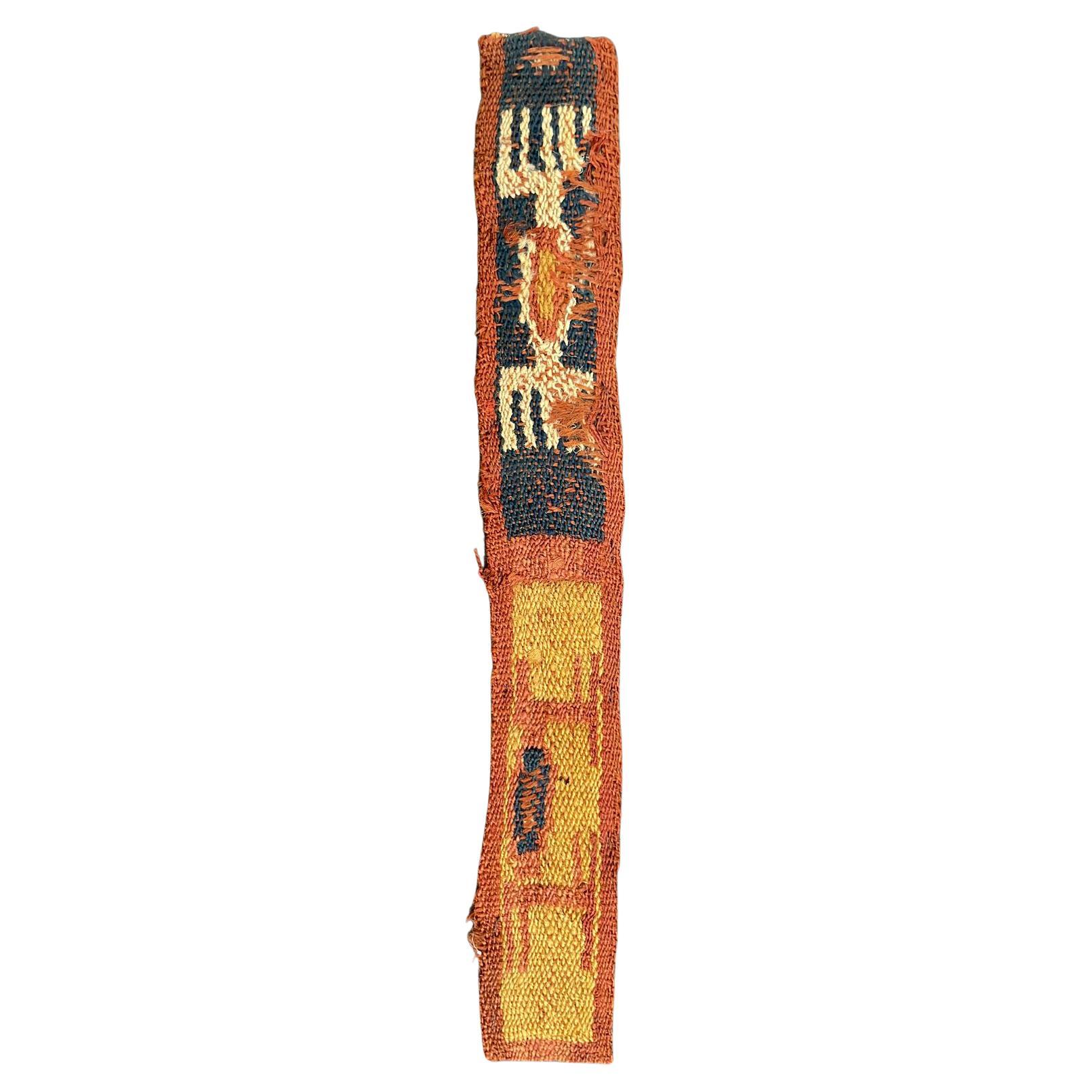 Fragment de textile Pre-Columbian Chancay, Pérou ca 1100-1400 ADS, Ex Ferdinand Anton en vente