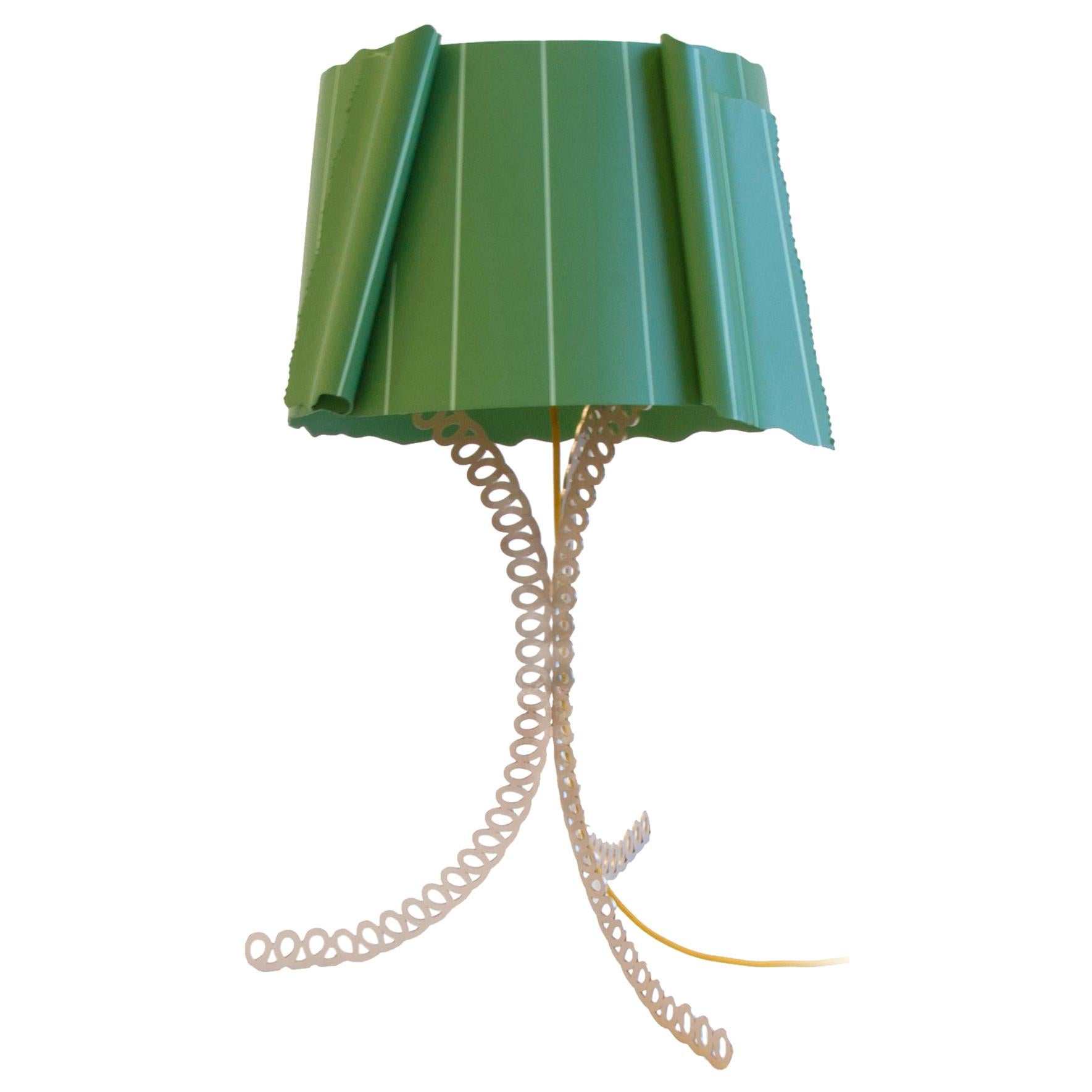 Textile Sketch Table Lamp For Sale