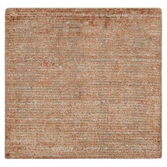 Textural Custom Rug Sample, Rust and Peach Pink Tones