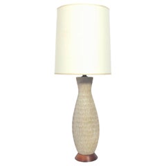 Textural Earth Tones Ceramic Lamp by Design Technics