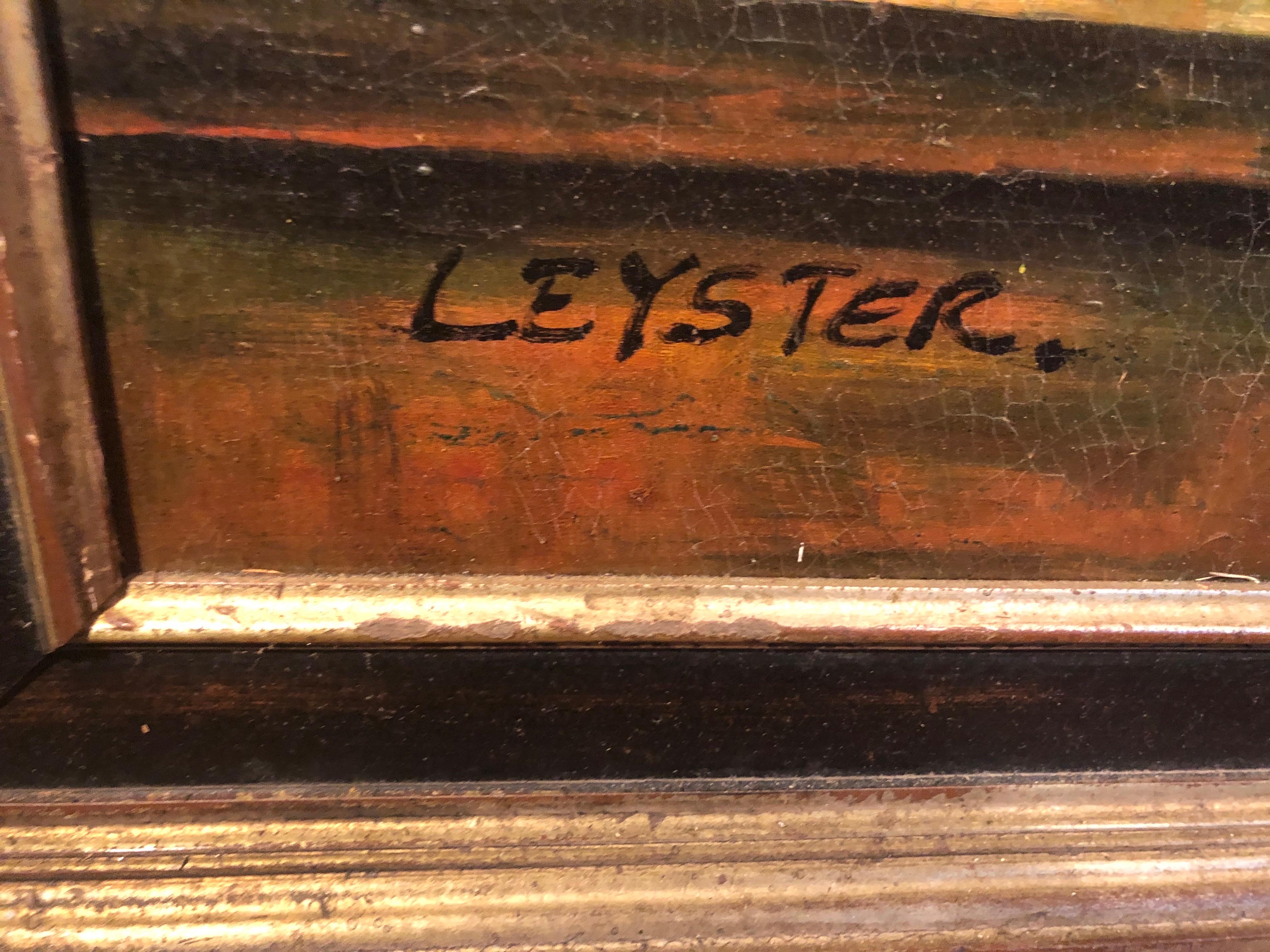 Textural Floral and Fruit Still Life Signed Leyster For Sale 5
