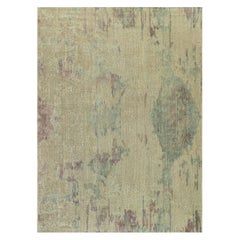 Alfombra de seda con textura en azules y rosas tenues de Doris Leslie Blau