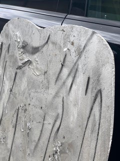 Peinture abstraite argentée du 21e siècle de Mattia Biagi