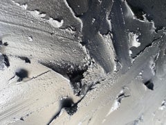 Textural Silver Abstract Painting 21st Century by Mattia Biagi
