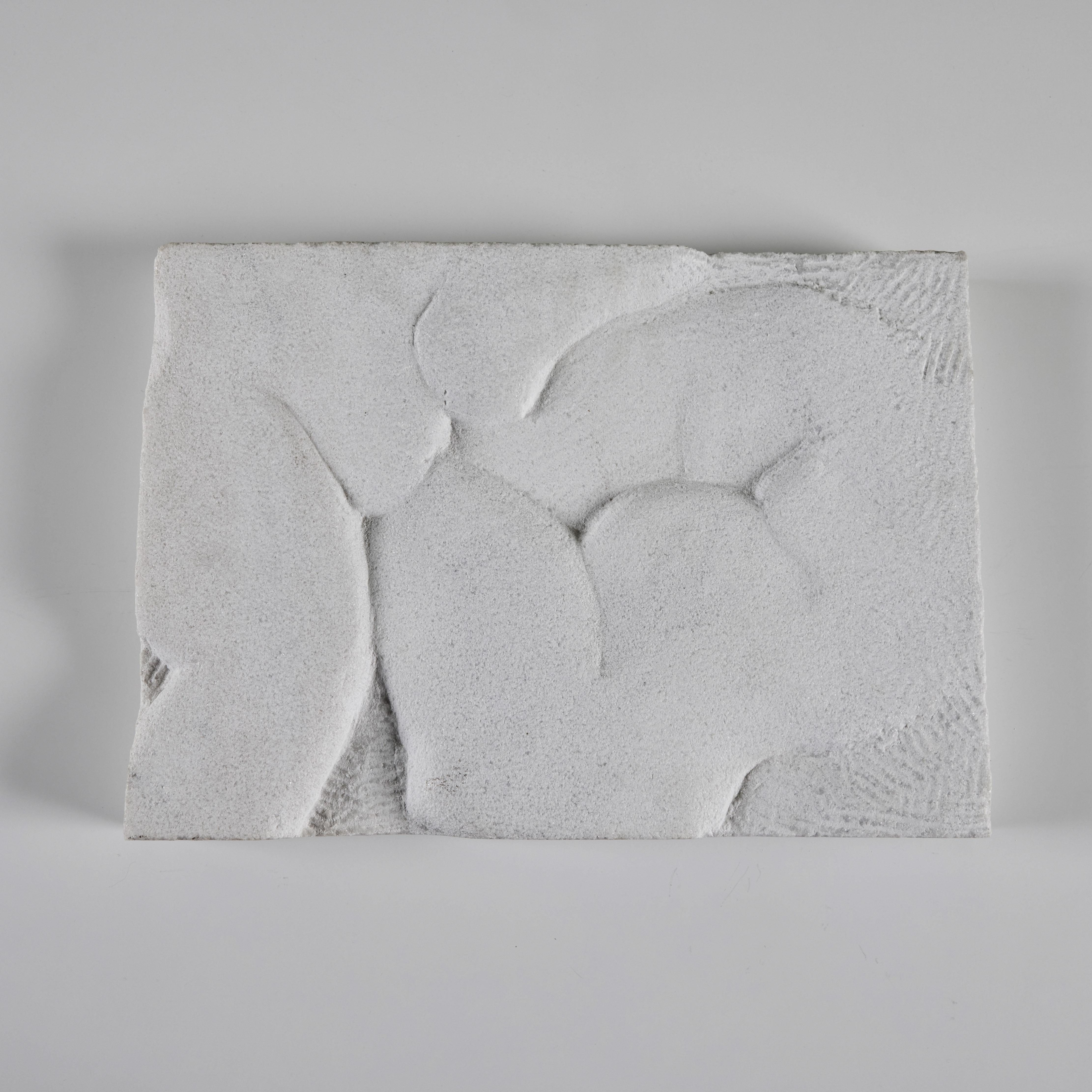 Texturierte weiße Steinplatte im Zustand „Gut“ in Los Angeles, CA