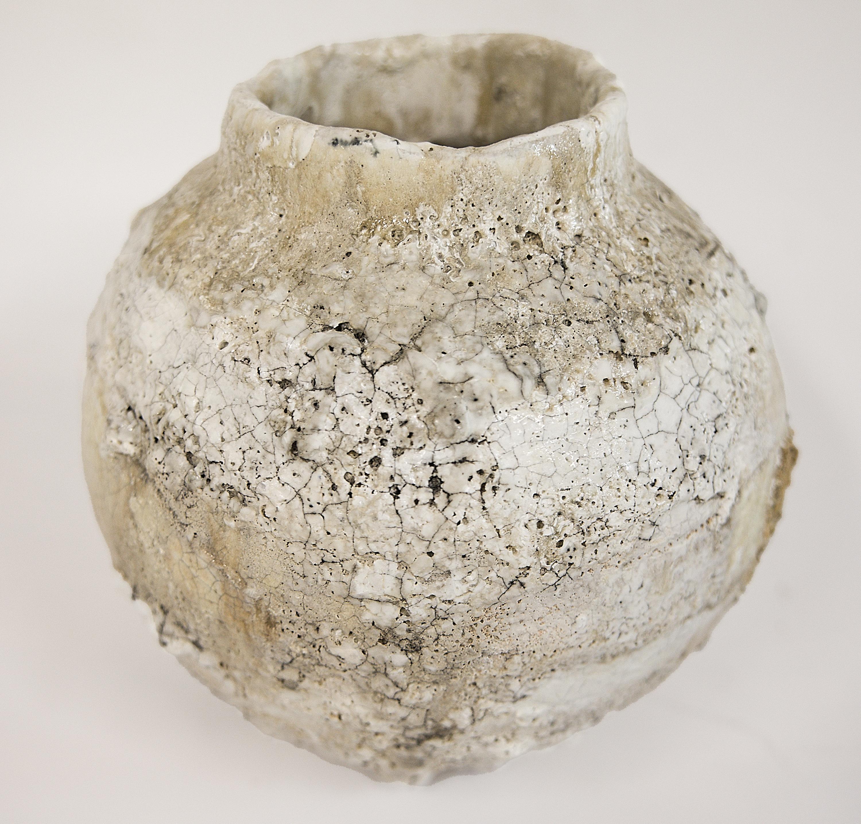 Contemporary Texture Moon Vase Ii For Sale