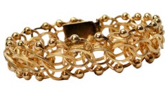 Texturiertes Gliederarmband aus Gelbgold mit mehreren Gliedern