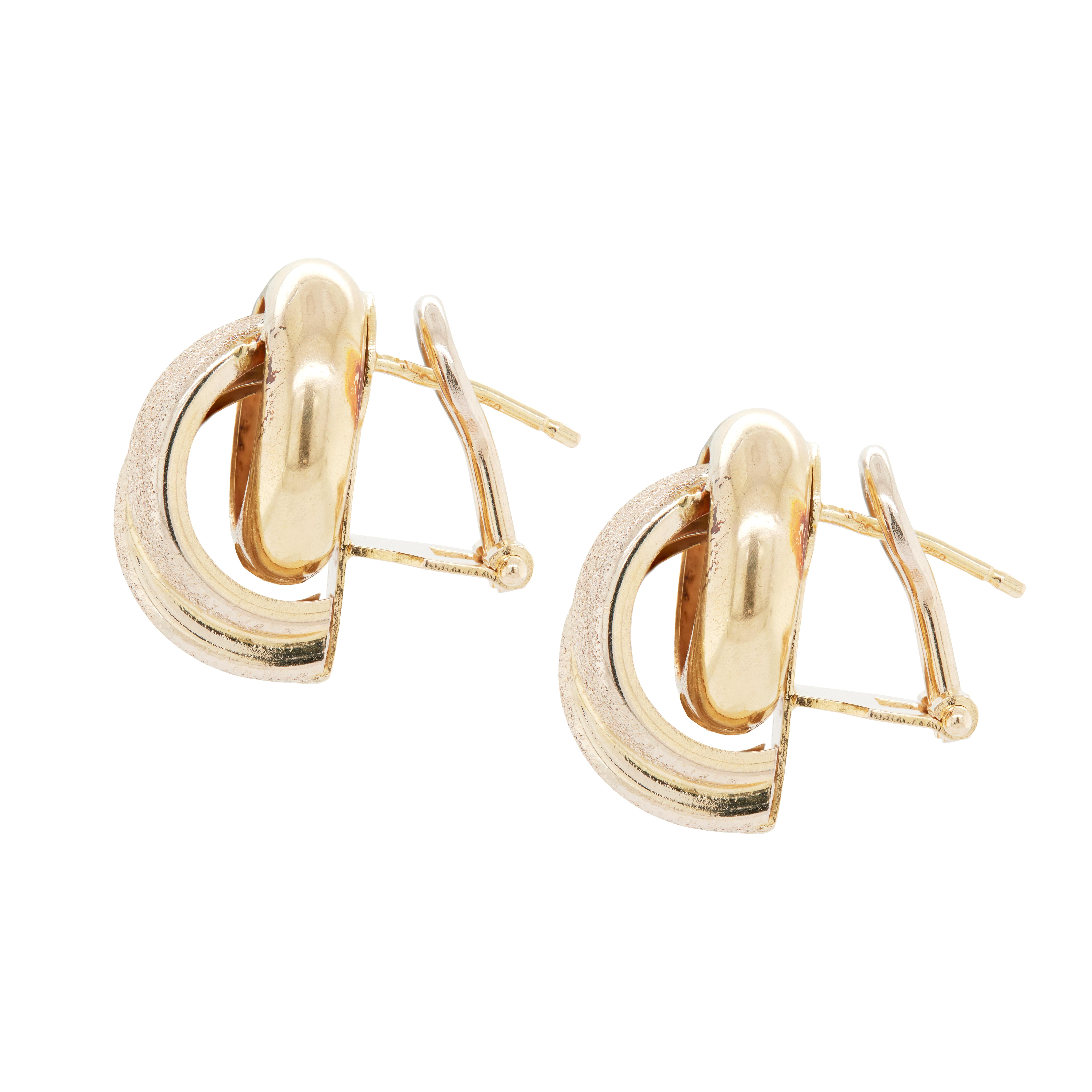 Complement your fine jewellery collection with these timeless and intricately crafted lever-back earrings, made in warm 18 carat yellow gold.

The abstract knot design is both playful and elegant, with an open work silhouette that feels light on the