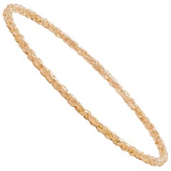 Textured 18 Karat Rose Gold Bangle Bracelet
