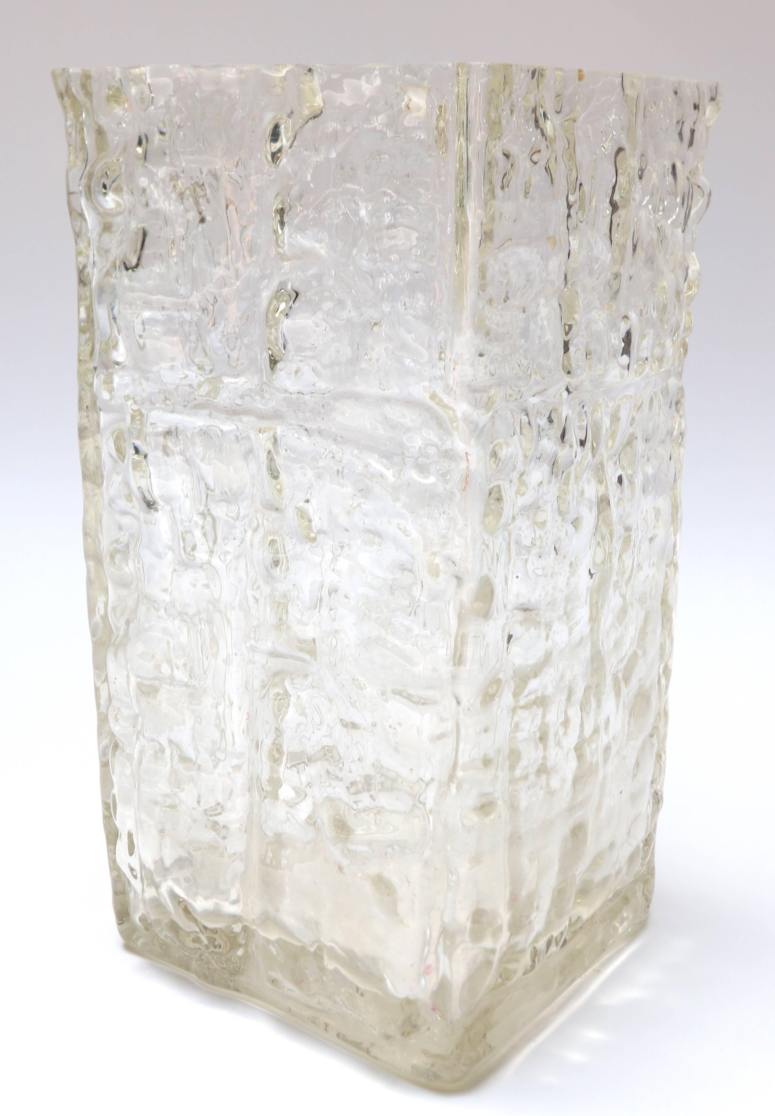 wavy glass vase