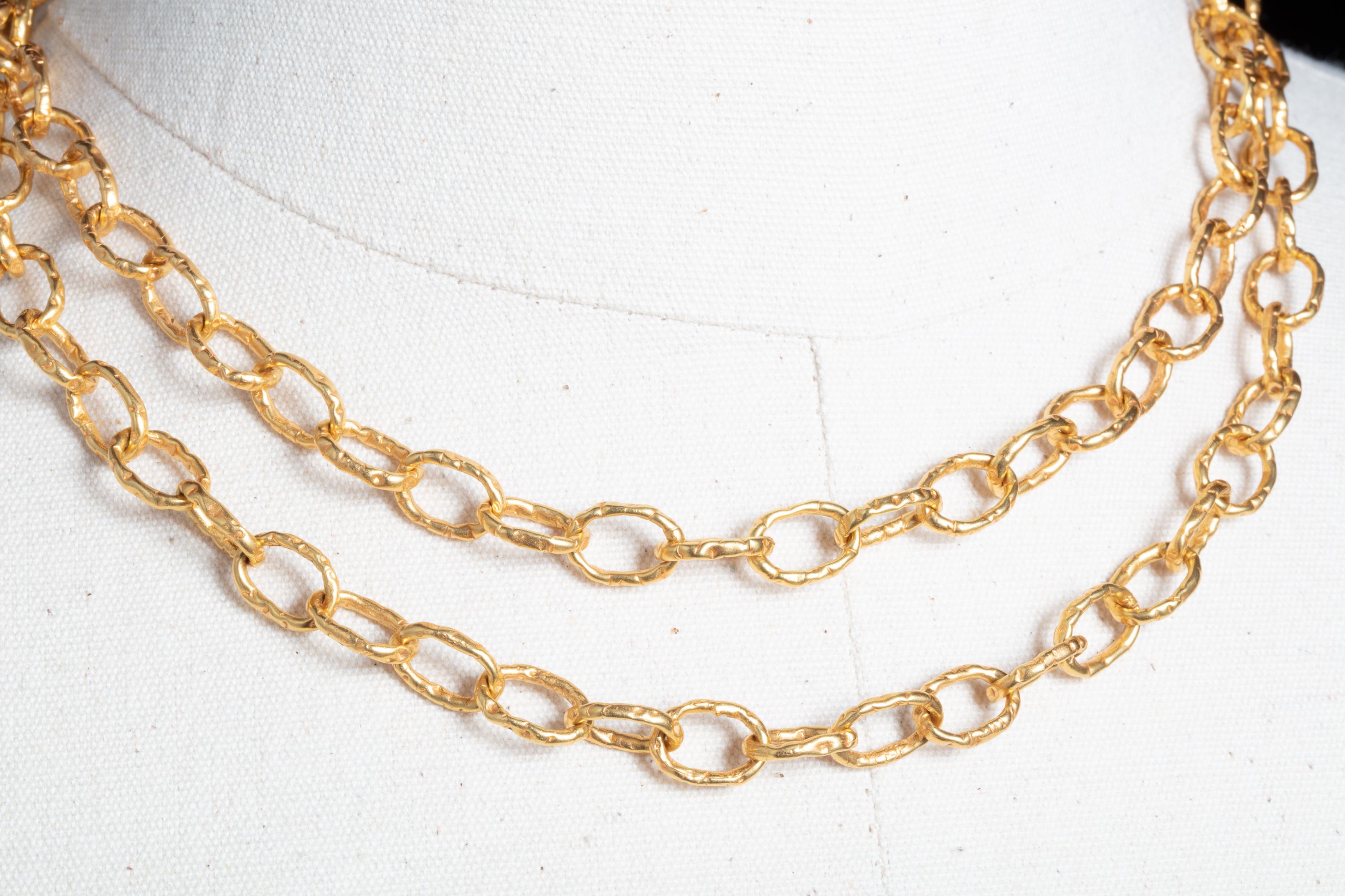 22 Karat Gold Long Chain Necklace 3