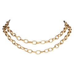 22 Karat Gold Long Chain Necklace