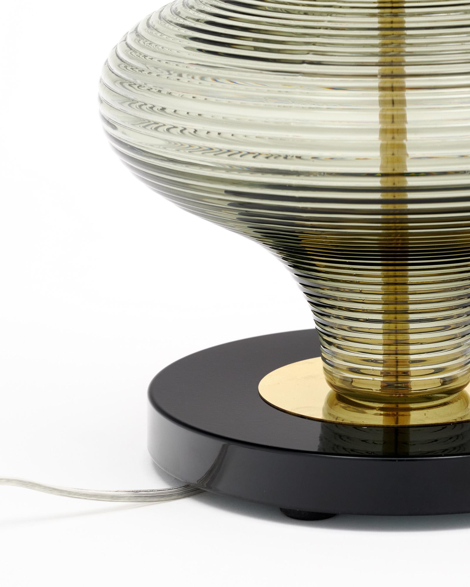 XXI secolo e contemporaneo Lampade in vetro di Murano con texture e fumè in vendita