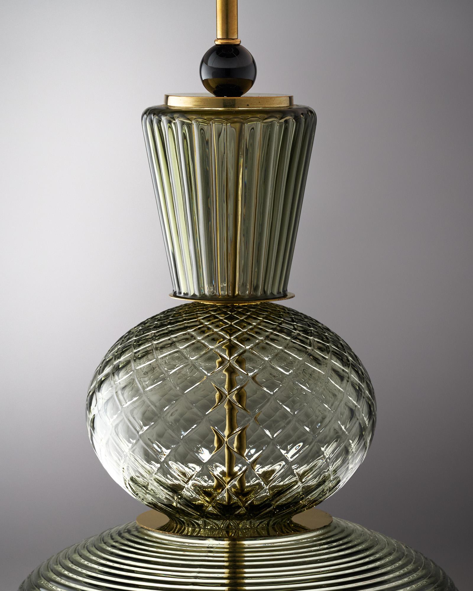 Lampade in vetro di Murano con texture e fumè in vendita 1