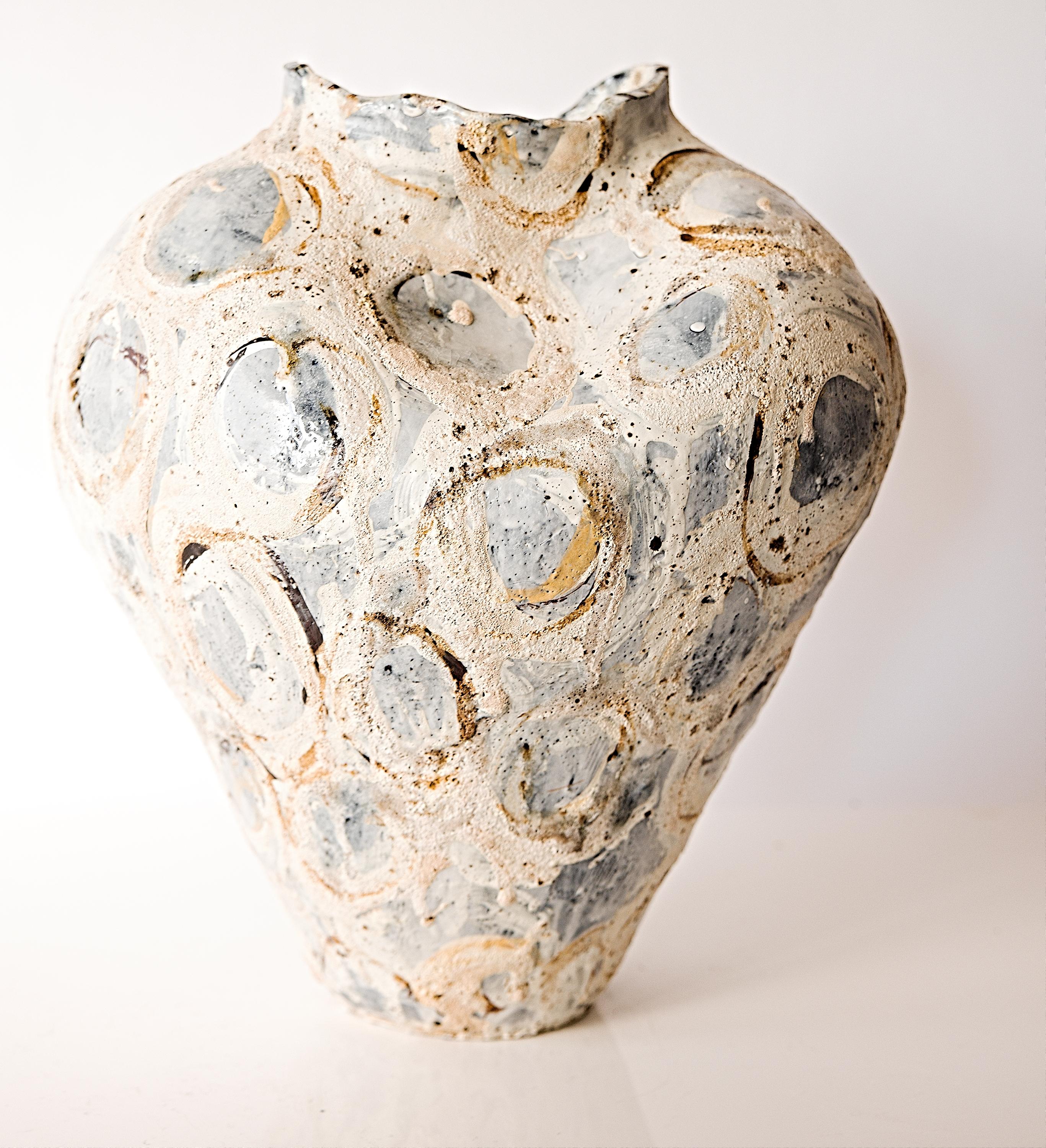 Organico moderno Vaso d'arte strutturato-4 in vendita