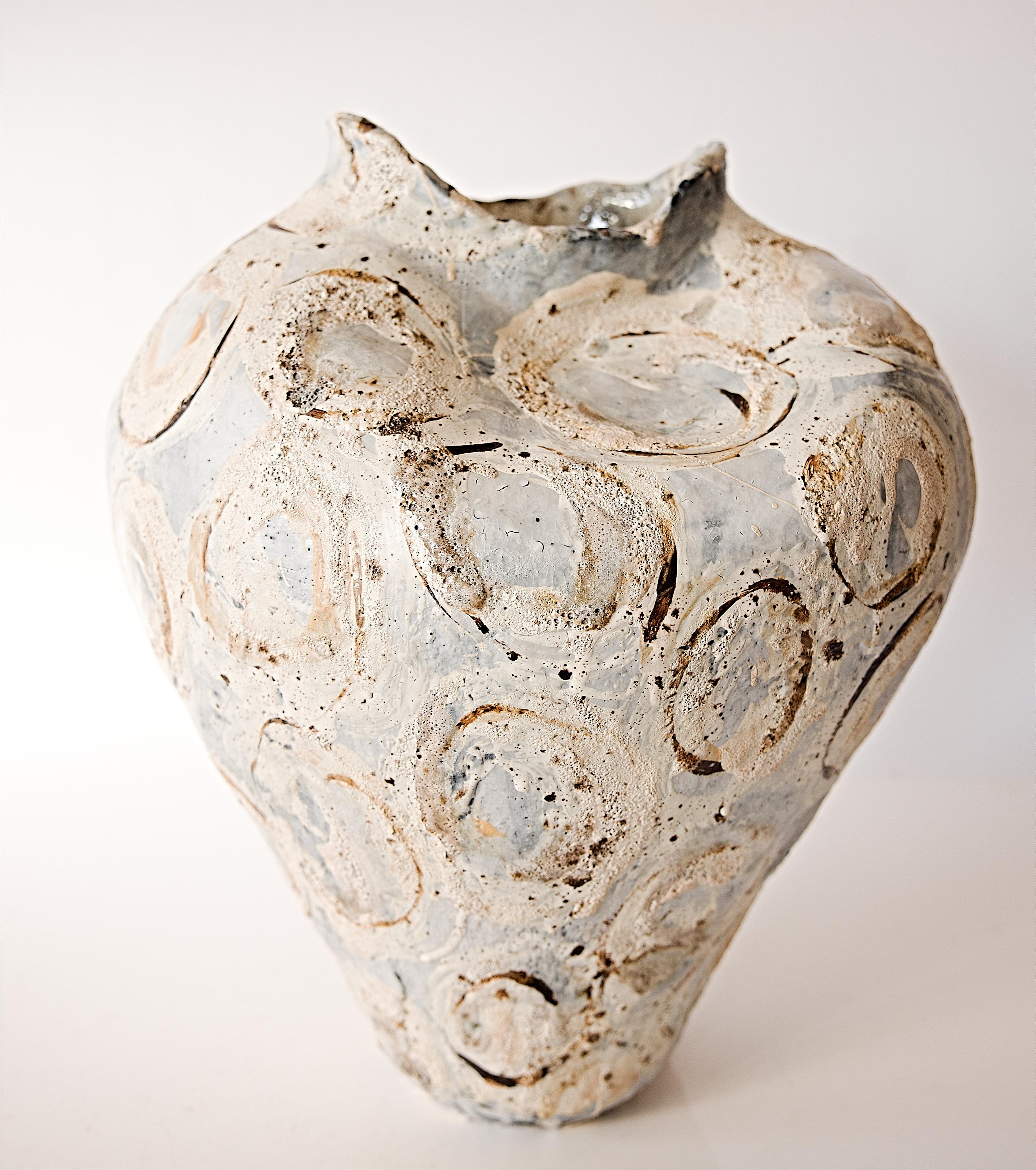 Grès porcellanato Vaso d'arte strutturato-4 in vendita