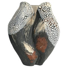 Textured Black Multi Ceramic Vessel- Lost Quarry -Handcrafted Organic Modern