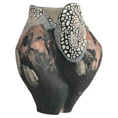 Textured Black / Pink Multi Ceramic Vessel- Lost Quarry Organic Modern