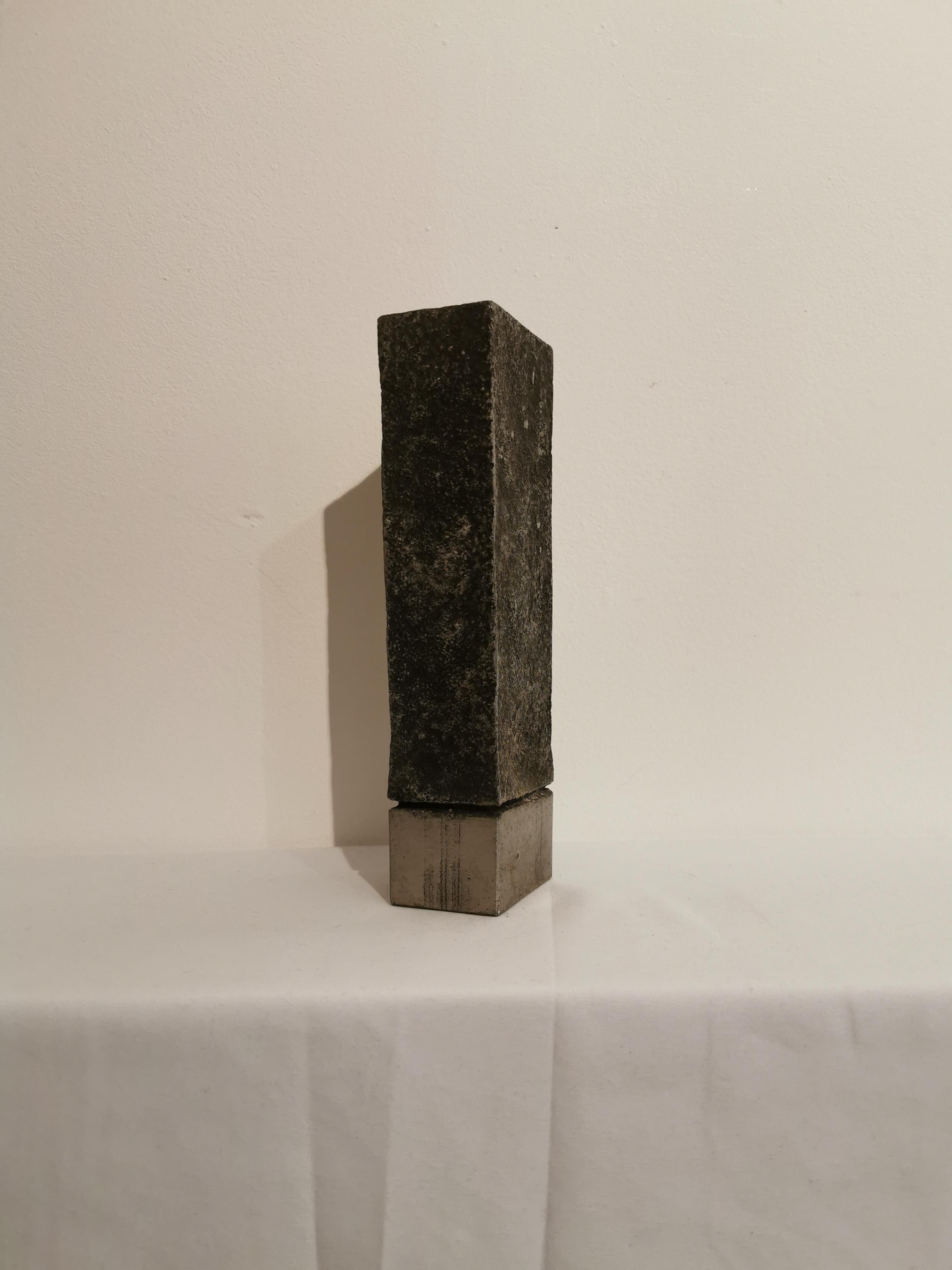 Textured Brutalist Metal Vase, Casper Art Casting, Germany In Good Condition For Sale In Gravesend, GB