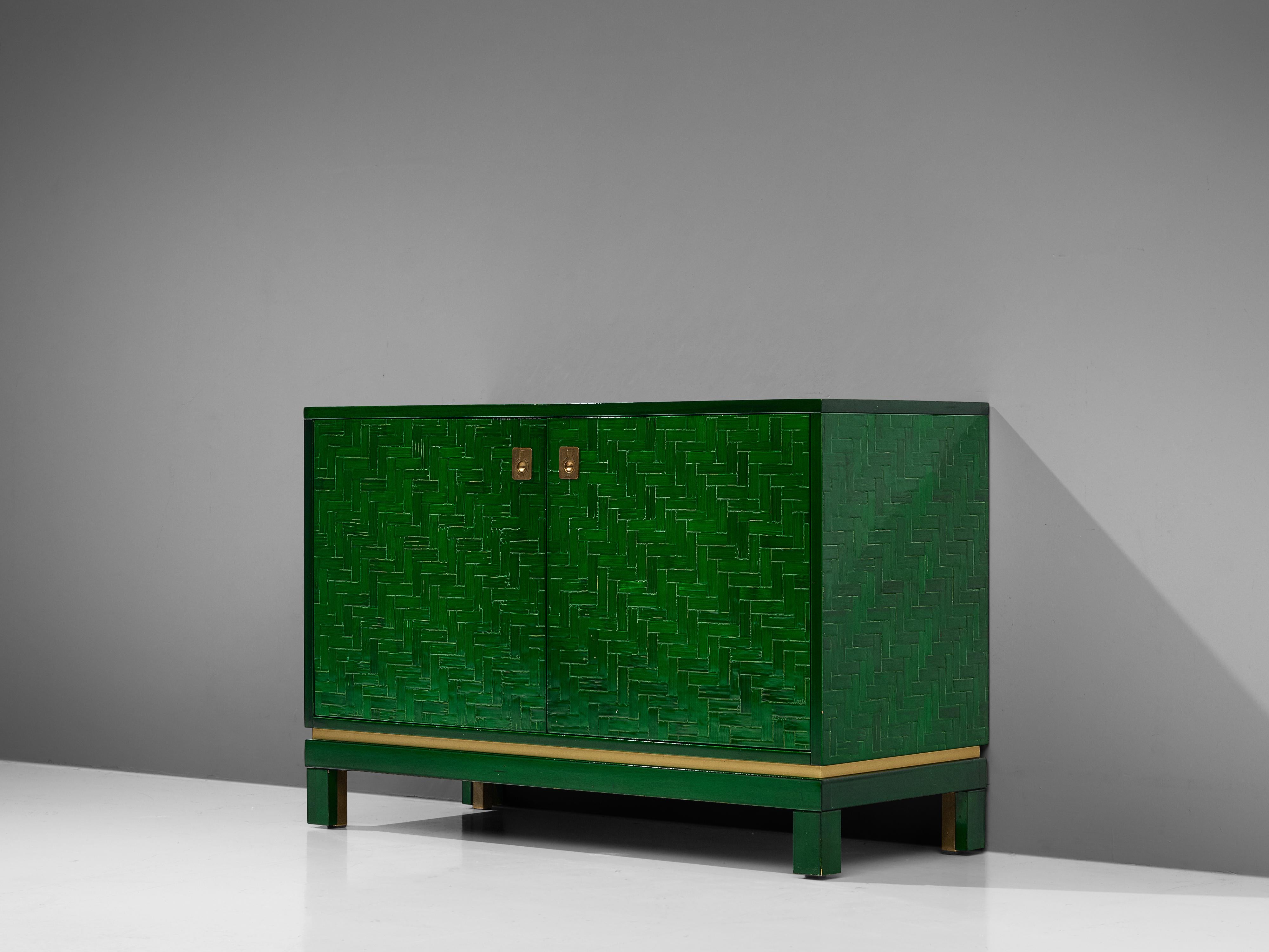 European Textured Cabinet with Lacquered Surface