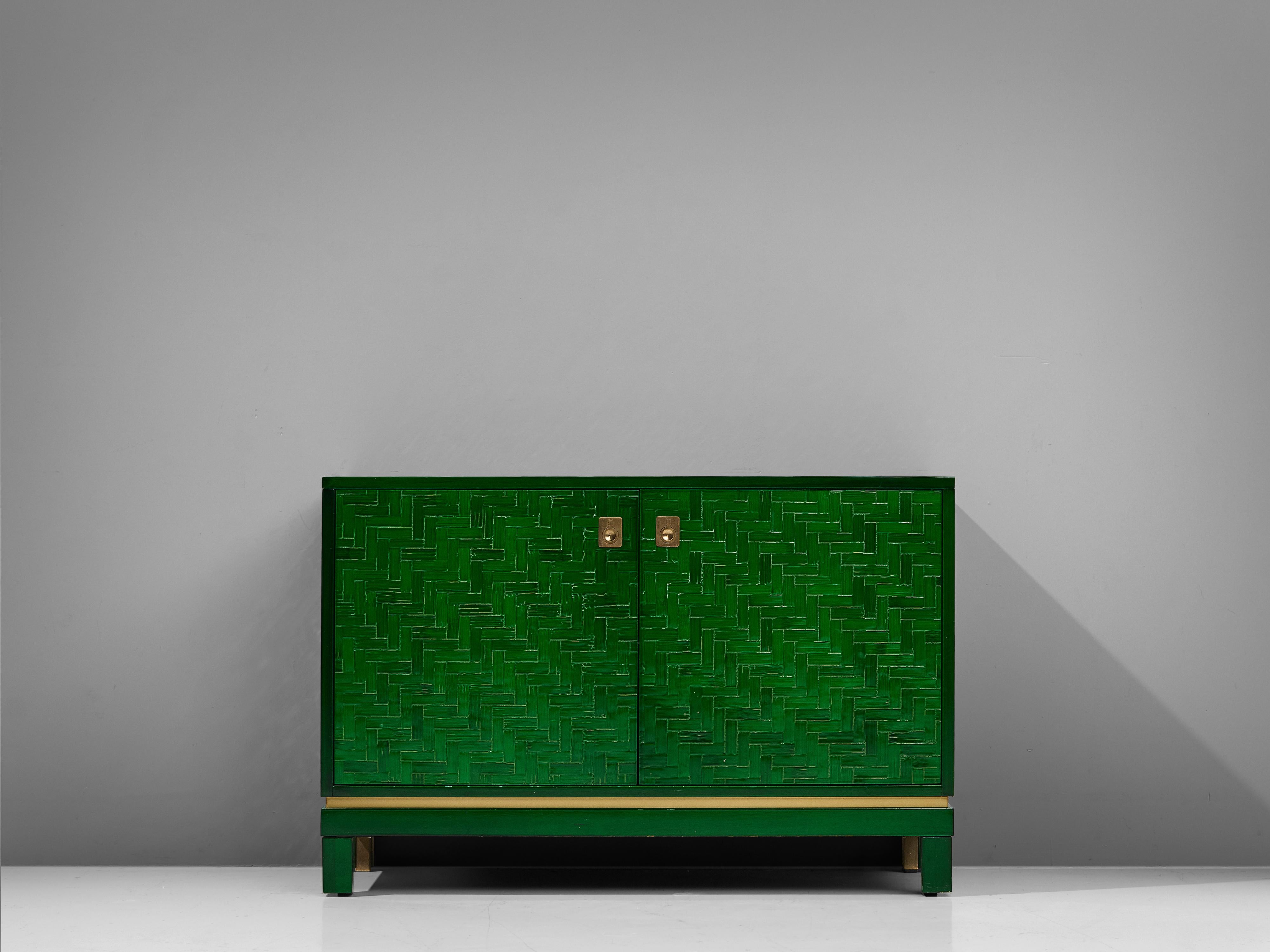 20th Century Textured Cabinet with Lacquered Surface