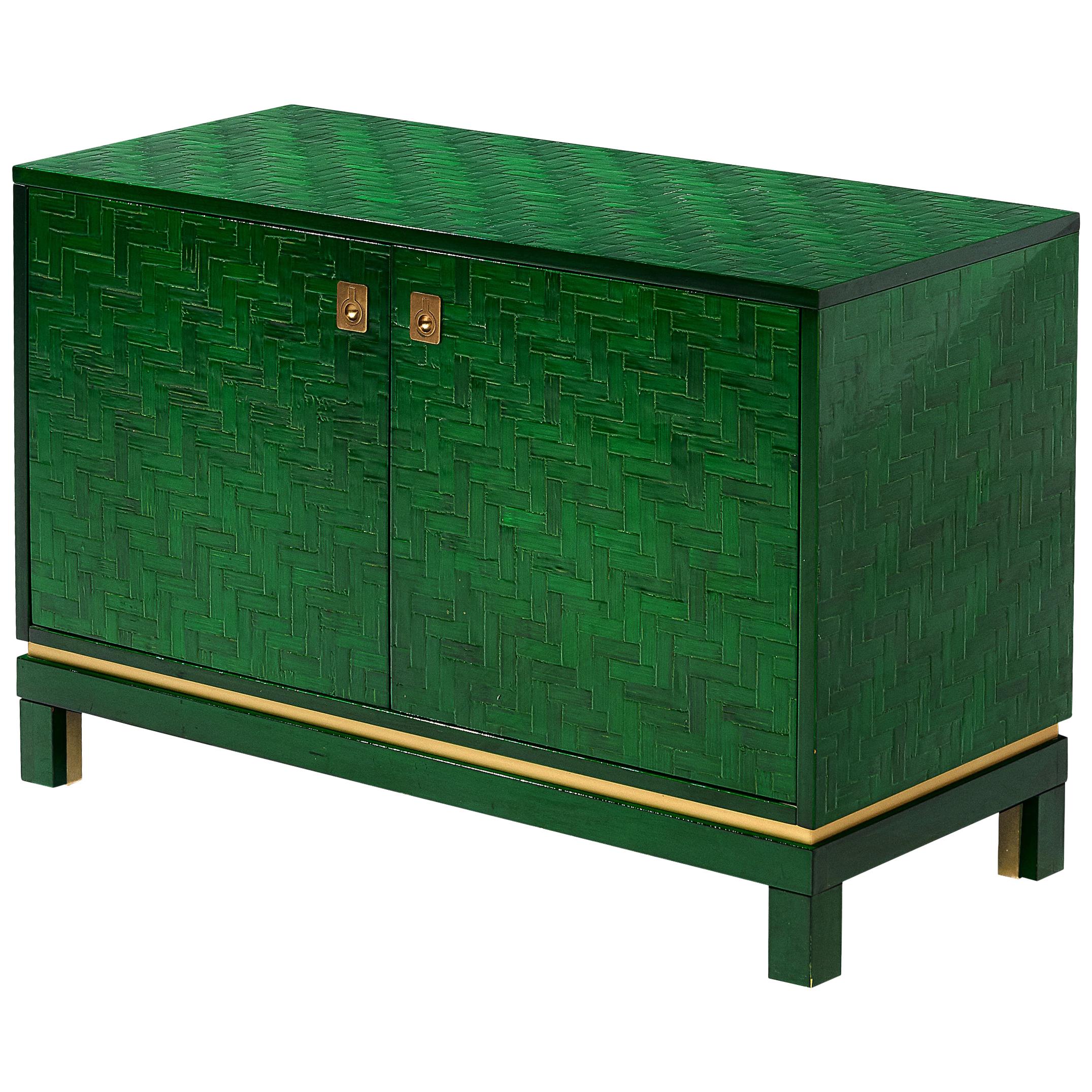 Textured Cabinet with Lacquered Surface