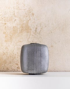 Textured Cast Aluminum Vase by Lorenzo Burchiellaro