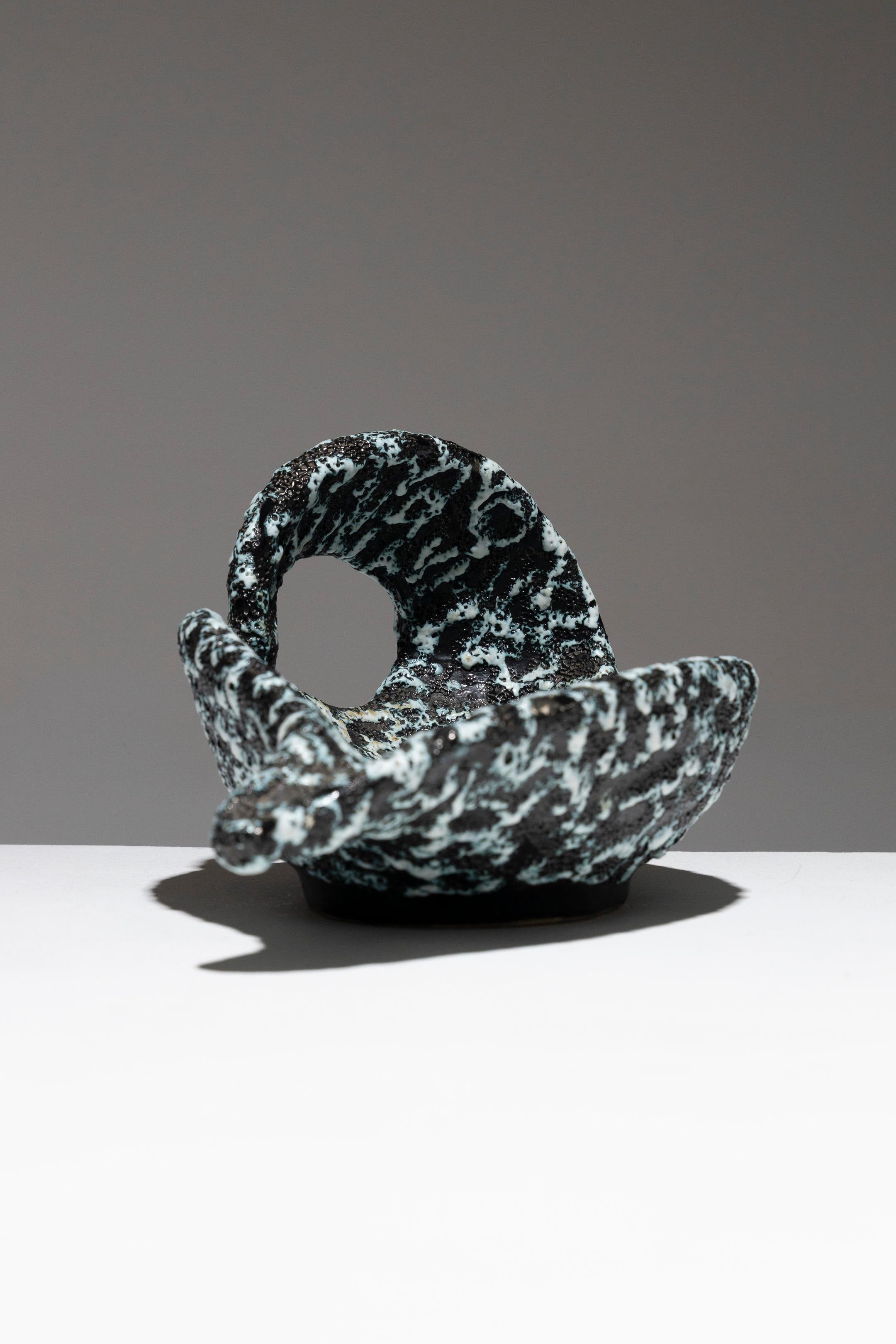 Bol en céramique texturée, Vallauris, années 1950 Bon état à PARIS, FR