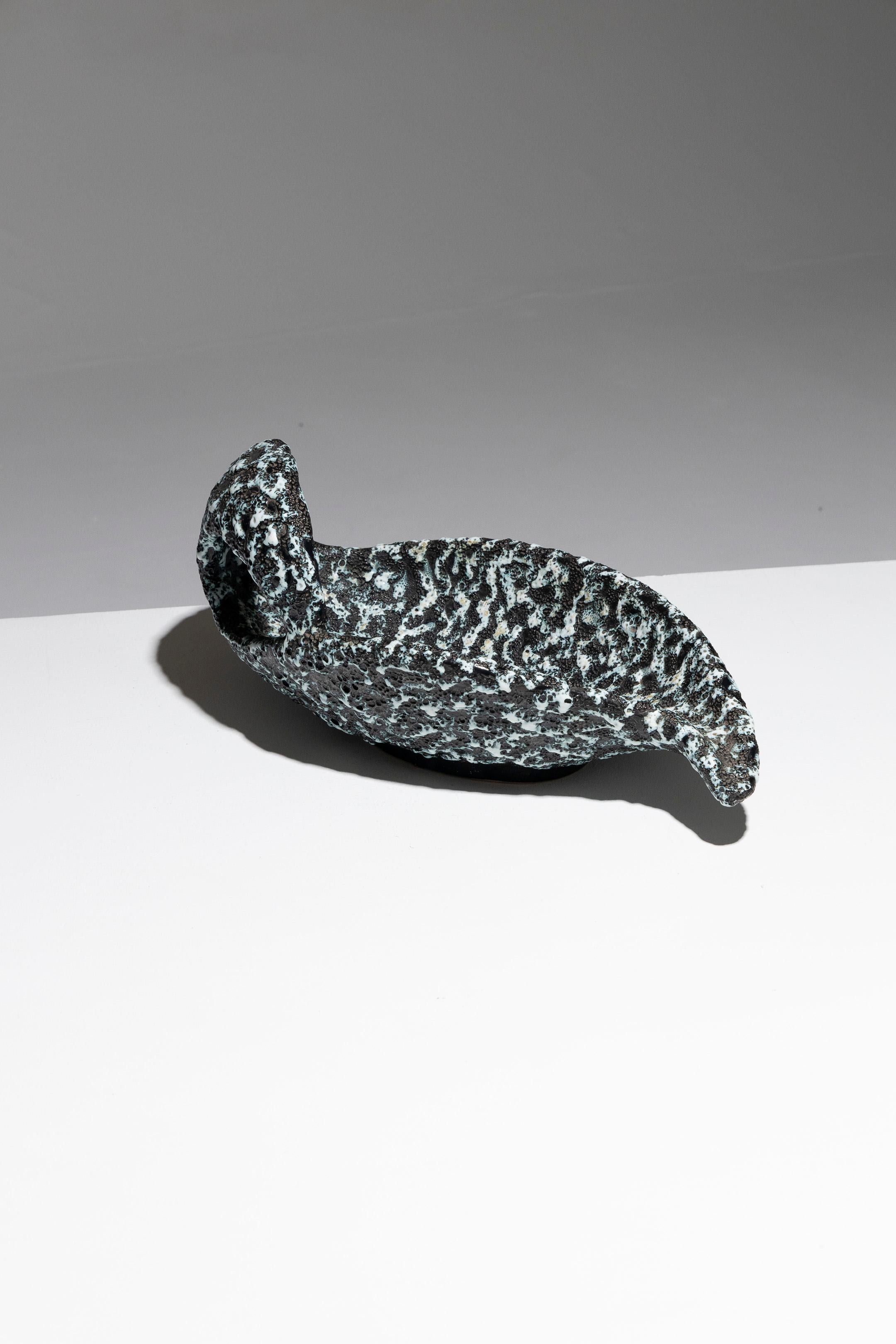 Céramique Bol en céramique texturée, Vallauris, années 1950