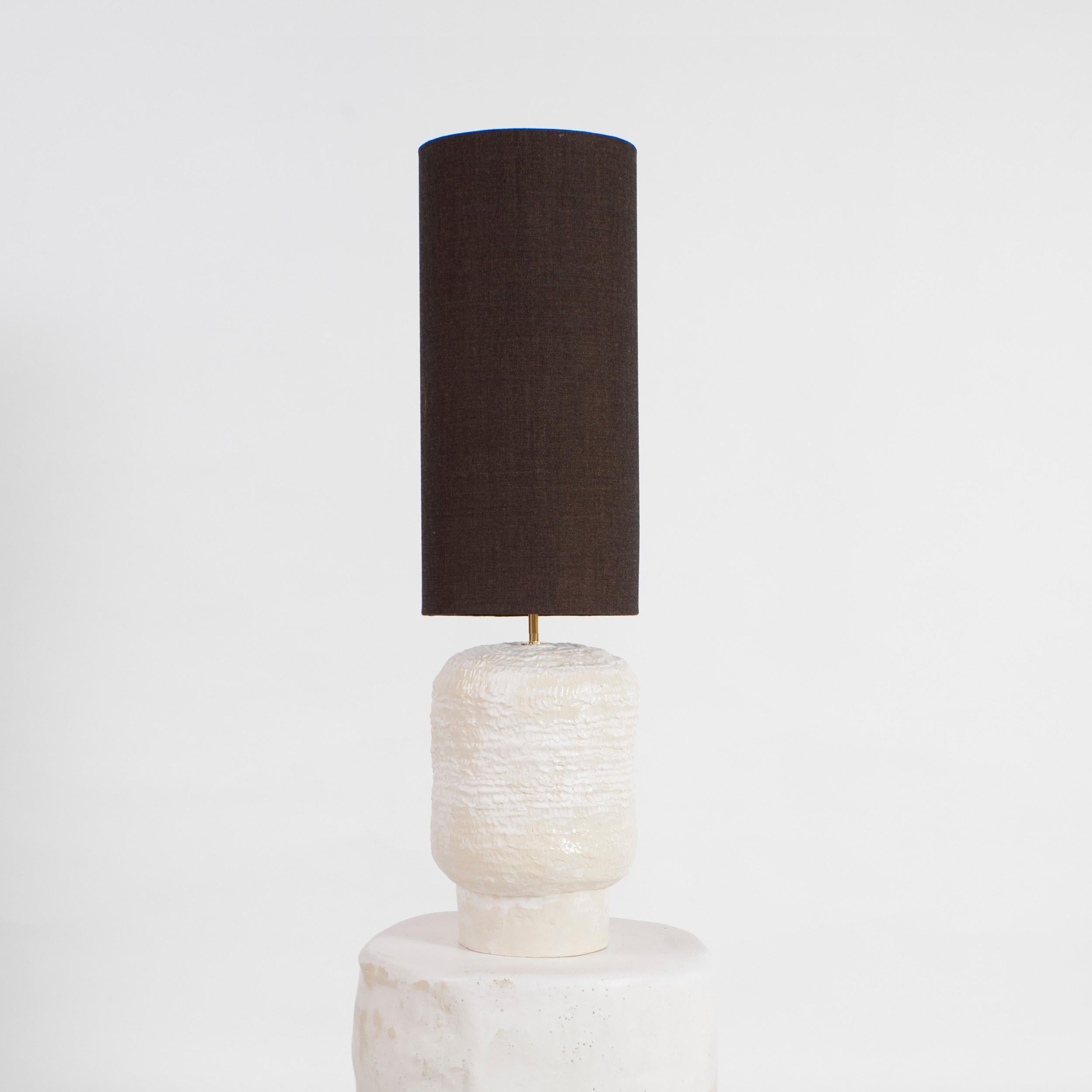 Modern Textured Ceramic Lamp For Sale